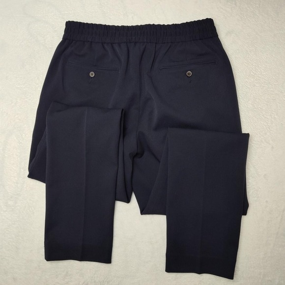 J Crew Destination Pants Mens 30x32 Navy Blue Stretch Dress Tapered Travel Work - Picture 6 of 14